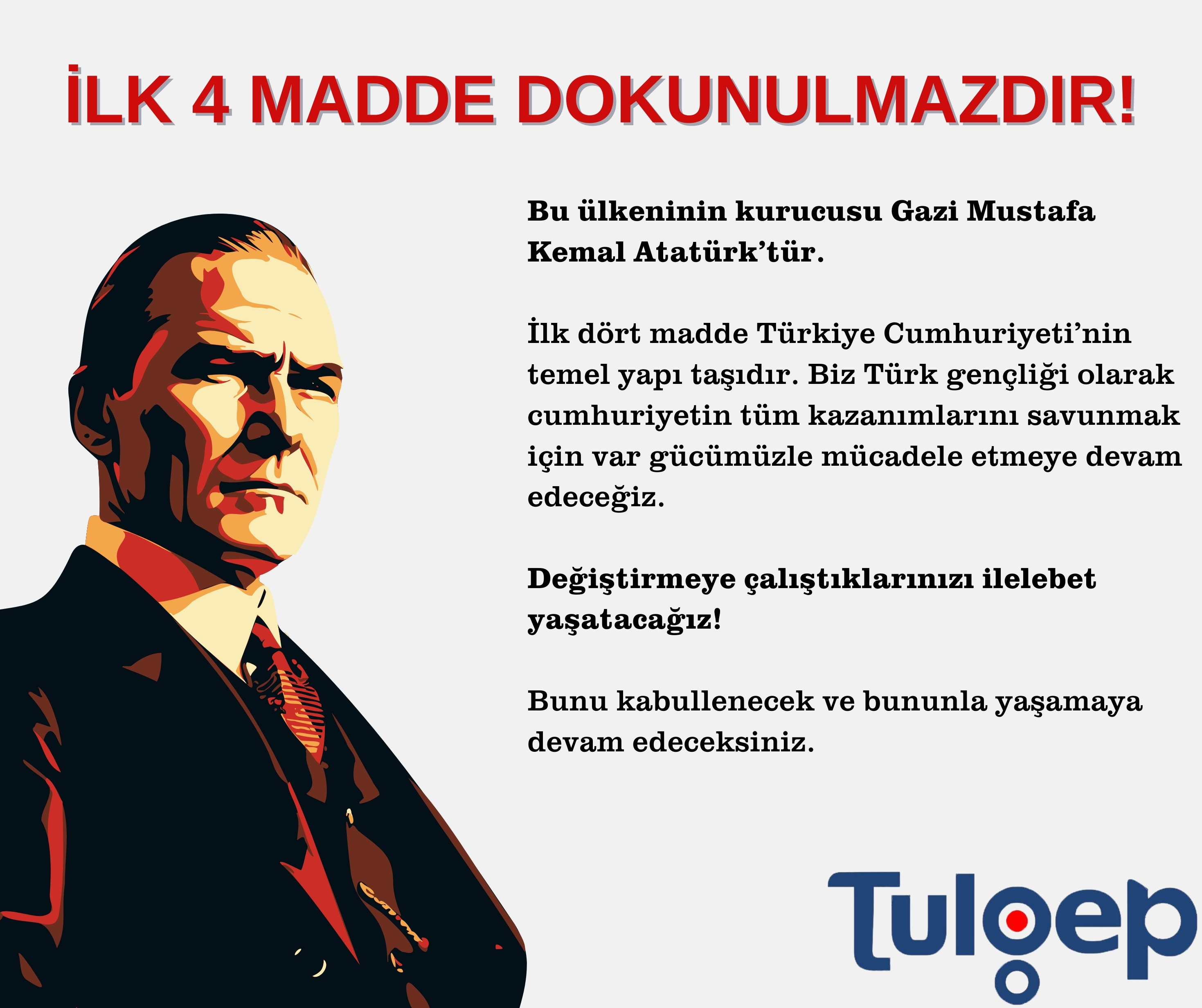 İlk 4 madde dokunulmaz.